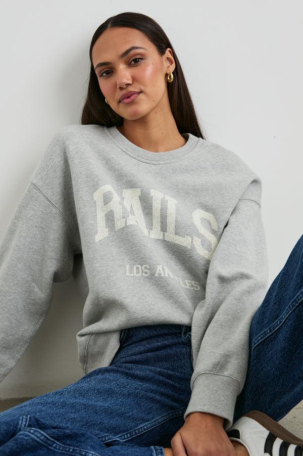 Rails The Varsity Sweatshirt Heather Grey