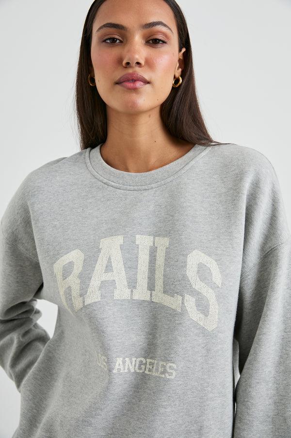 rails The varsity sweatshirt Heather Grey