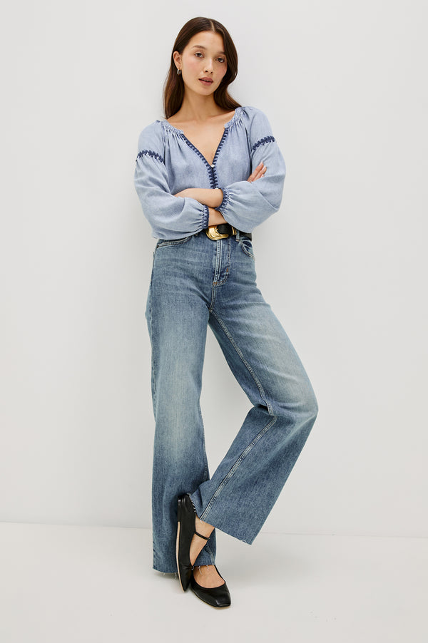 Rails Toshi Top Medium Cloud Wash