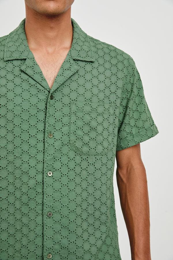 rails Tyler shirt Green Dots