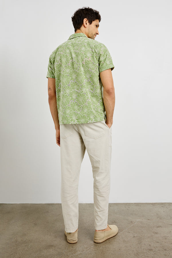 Rails Tyler Shirt Green White Sunflower