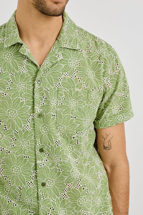 rails Tyler shirt Green White Sunflower