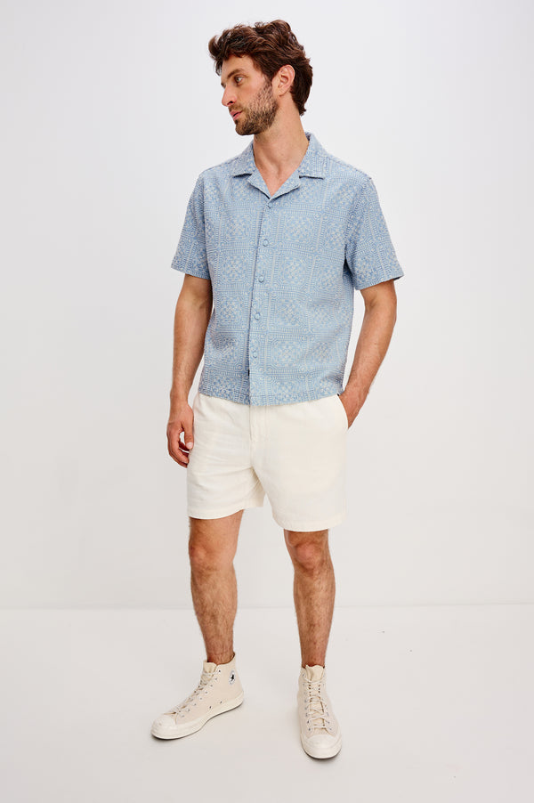 Rails Tyler Shirt Indigo Cream Squares