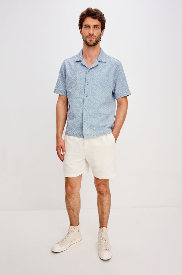 Rails Tyler Shirt Indigo Cream Squares