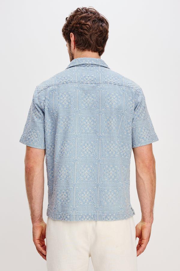 Rails Tyler Shirt Indigo Cream Squares