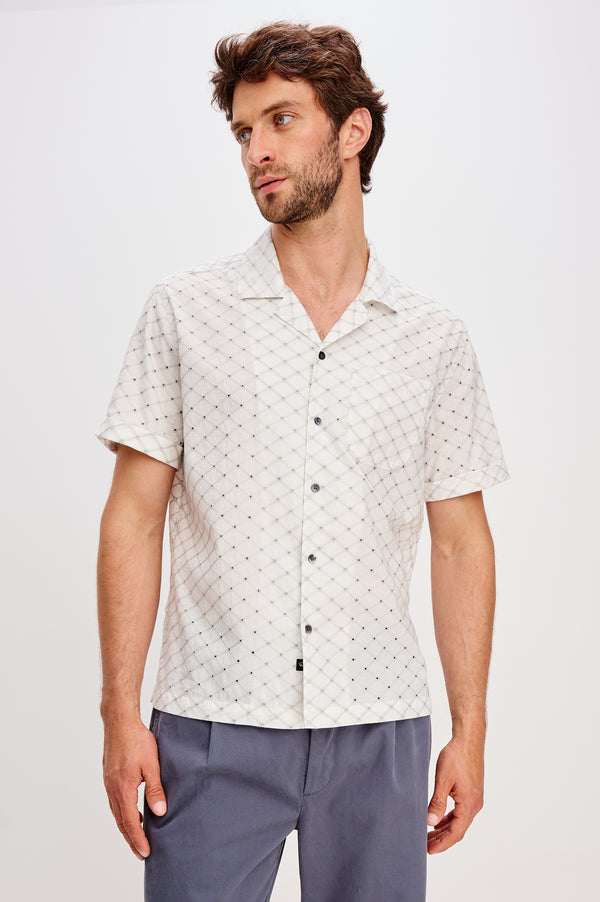 Rails Tyler Shirt Silver Bone Diamond