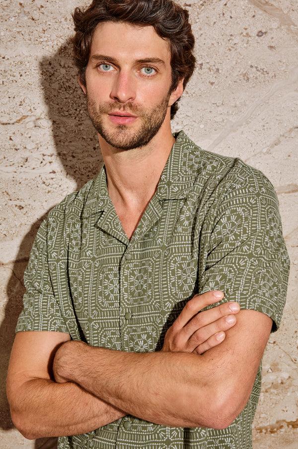 Rails Tyler Shirt Surplus Sage Squares