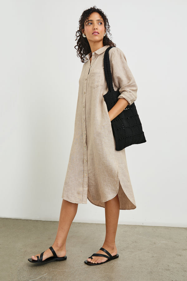 Rails Val Shirt Dress Heathered Flax
