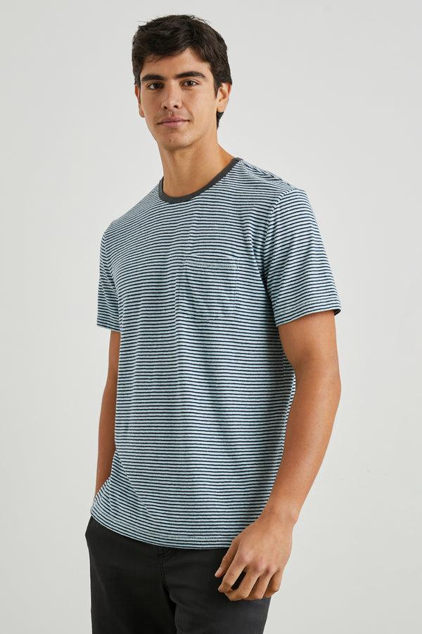 Rails Valencia T-shirt Cerulean Sky Stripe