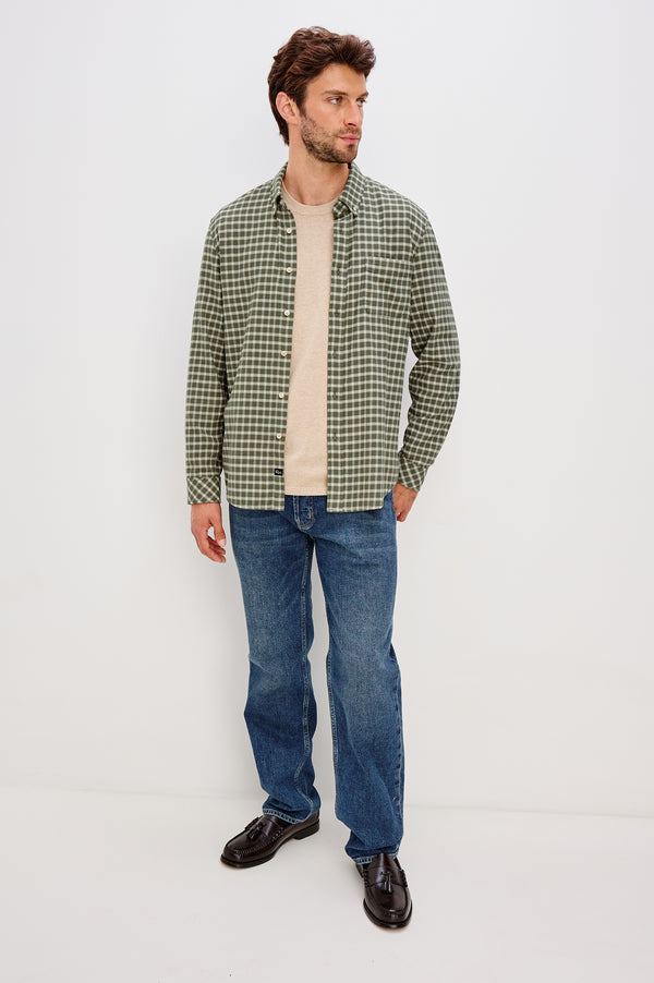 Rails Vance Shirt Basil Stone