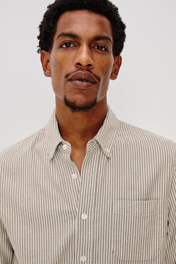 Rails Vance Shirt Cedar Oat Stripe