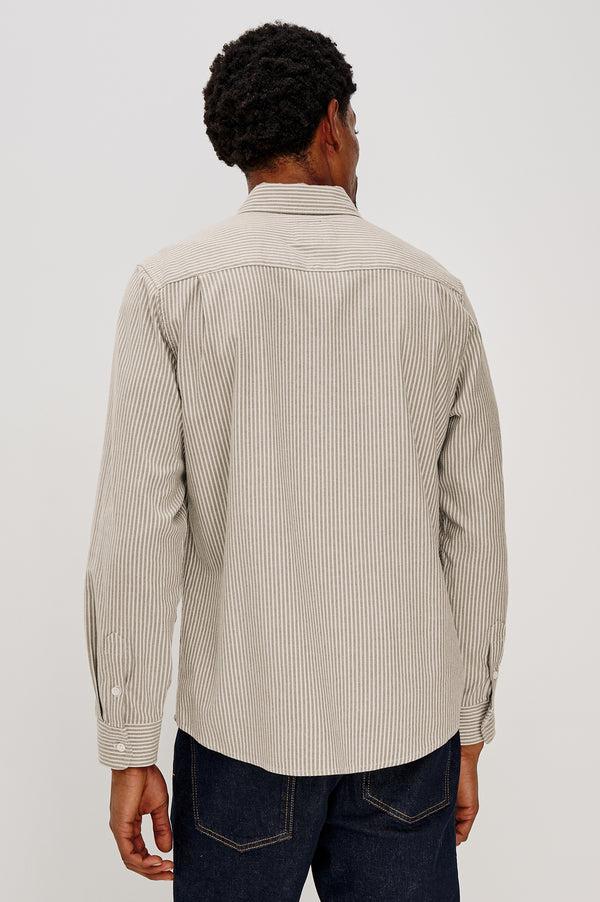 Rails Vance Shirt Cedar Oat Stripe