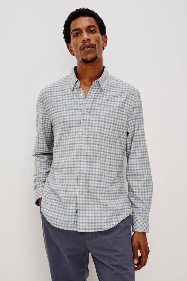 Rails Vance Shirt Charcoal Blue Check