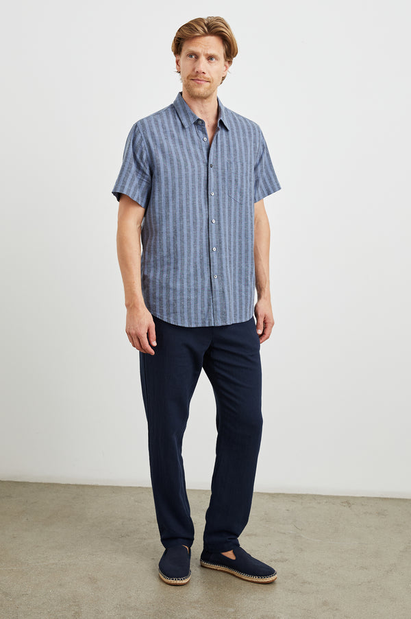 Rails Wilder Shirt Marine Sapphire Stripe