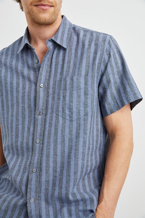 rails Wilder shirt Marine Sapphire Stripe