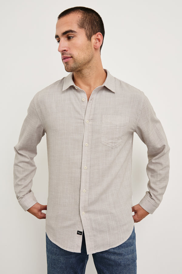 Rails Wyatt Relaxed Fit Shirt Tahini Etch