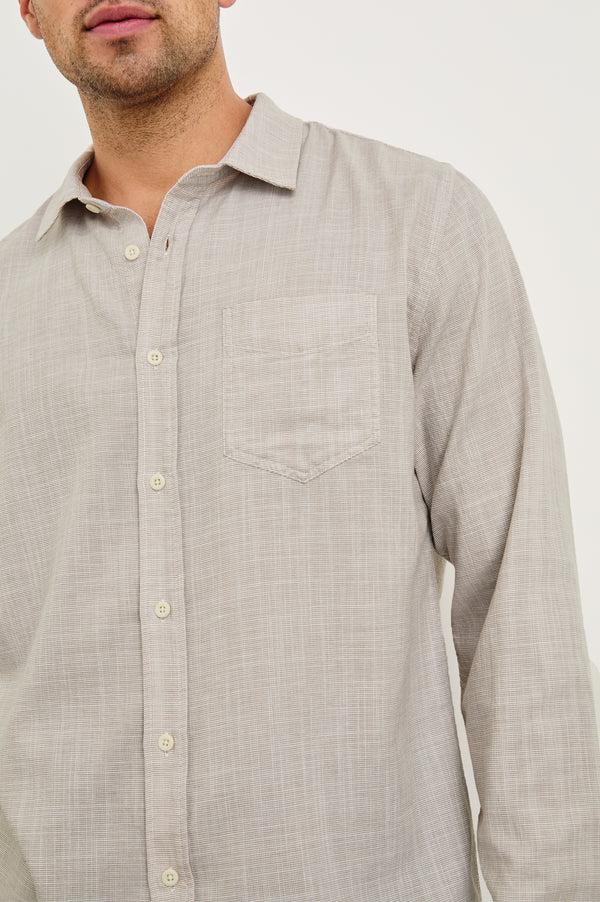 rails Wyatt relaxed fit shirt Tahini Etch