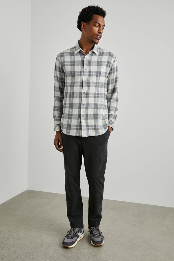 Rails Wyatt Shirt Anthrocite Sky Melange