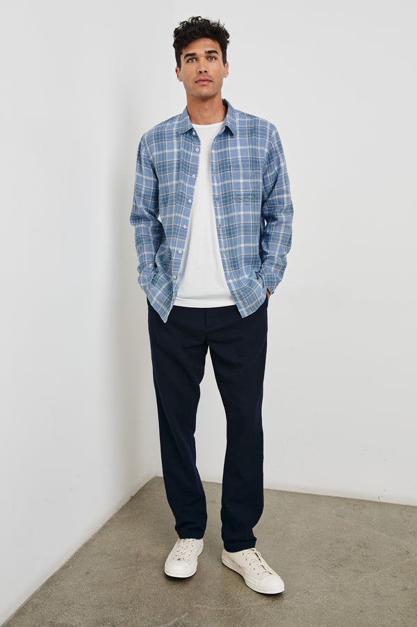 Rails Wyatt Shirt Blue Ebi Melange