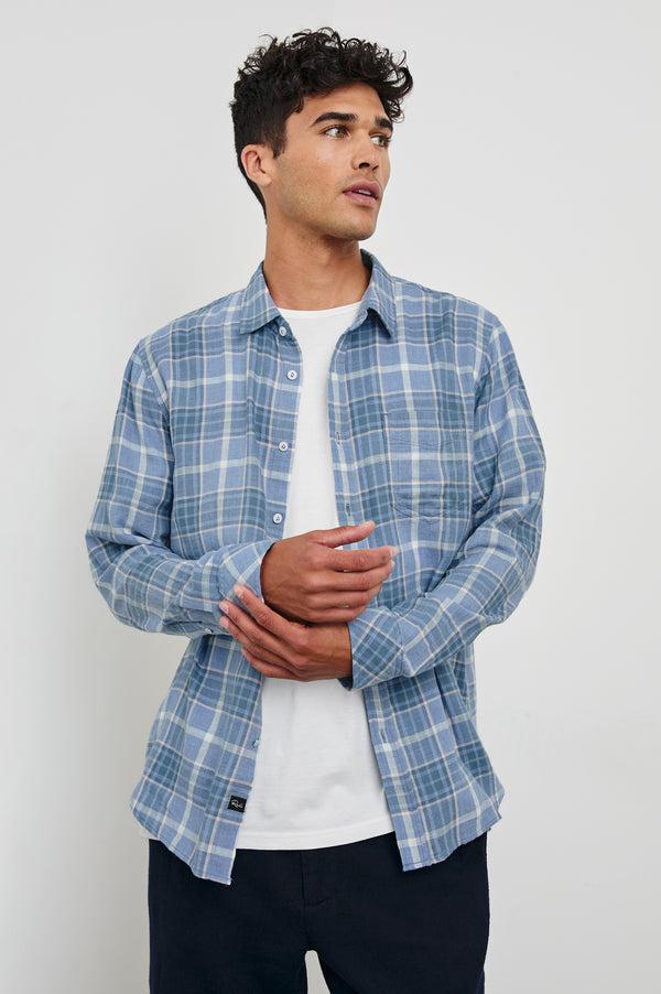 Rails Wyatt Shirt Blue Ebi Melange