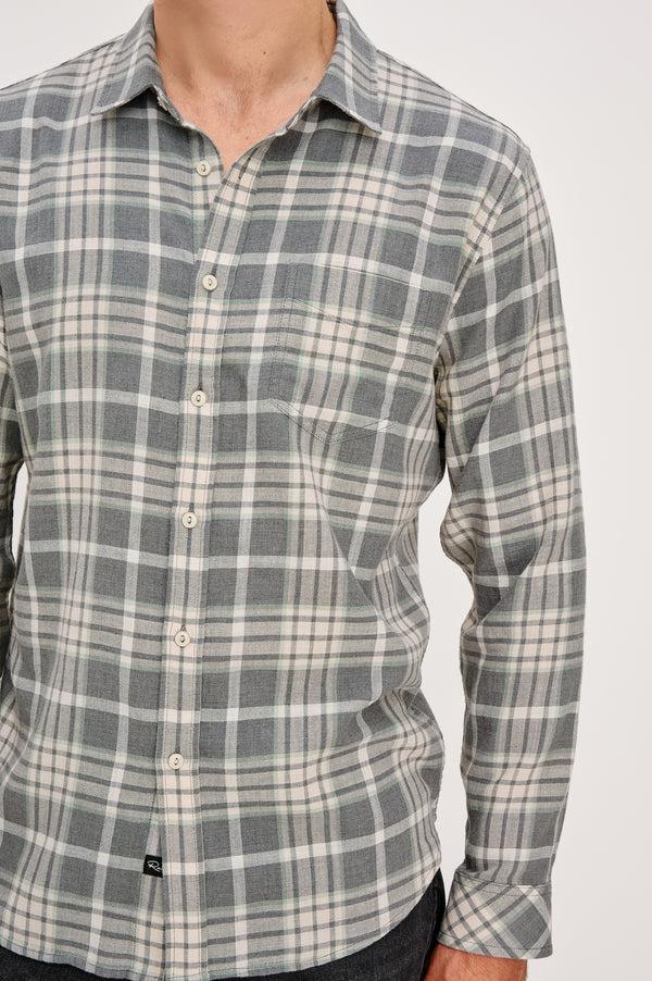 rails Wyatt shirt Camembert Charcoal Melange