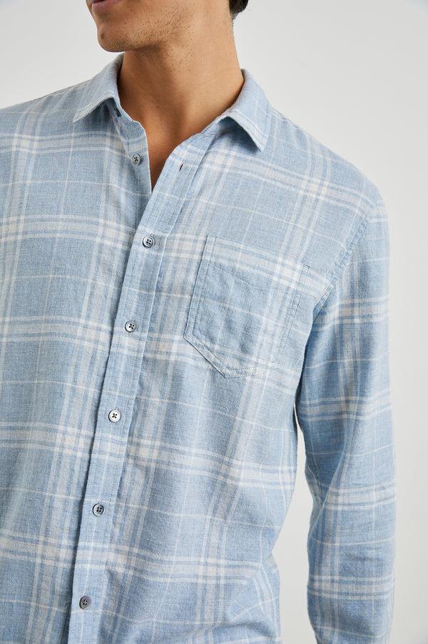Rails Wyatt Shirt Cobalt Aluminum Melange