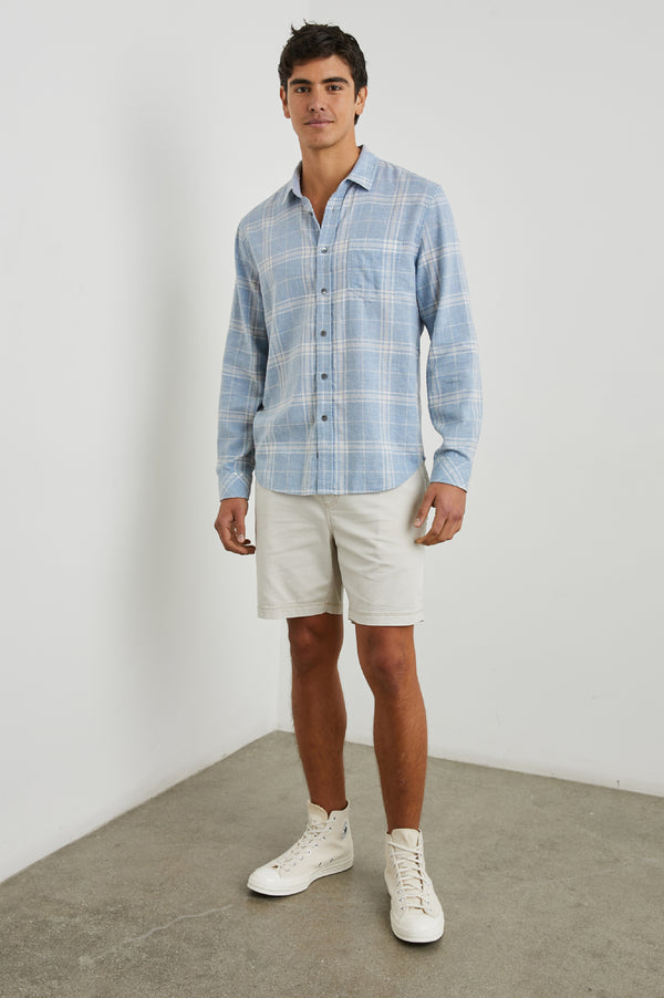 Rails Wyatt Shirt Cobalt Aluminum Melange