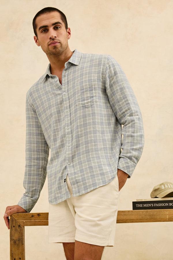 rails Wyatt shirt Gentle Shore Melange