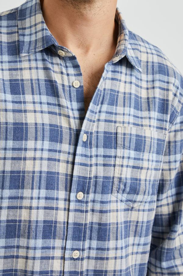 Rails Wyatt Shirt Navy Sorghum Oxford