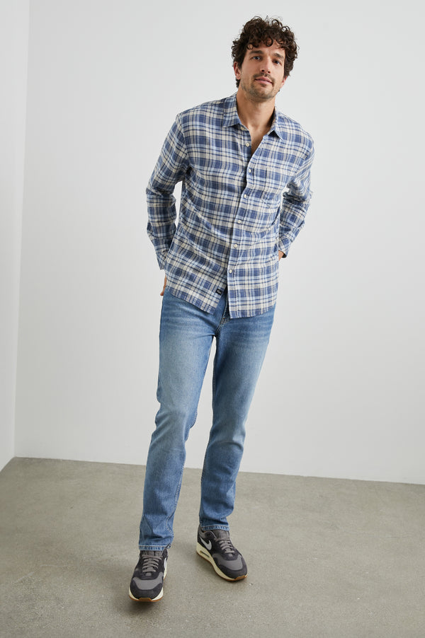 Rails Wyatt Shirt Navy Sorghum Oxford