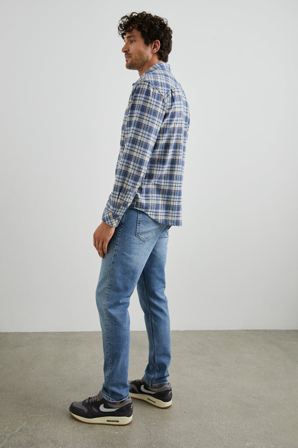 Rails Wyatt Shirt Navy Sorghum Oxford