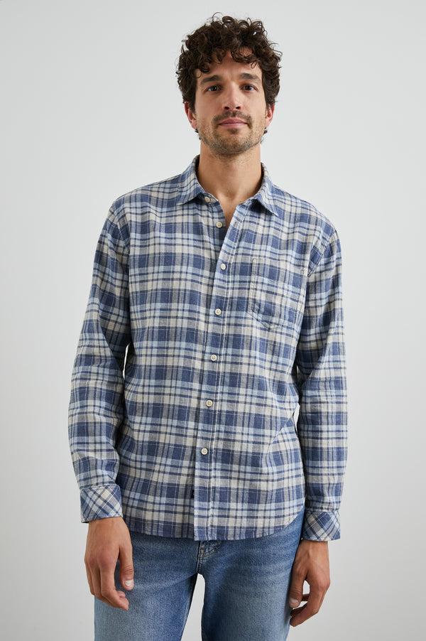 rails Wyatt shirt Navy Sorghum Oxford