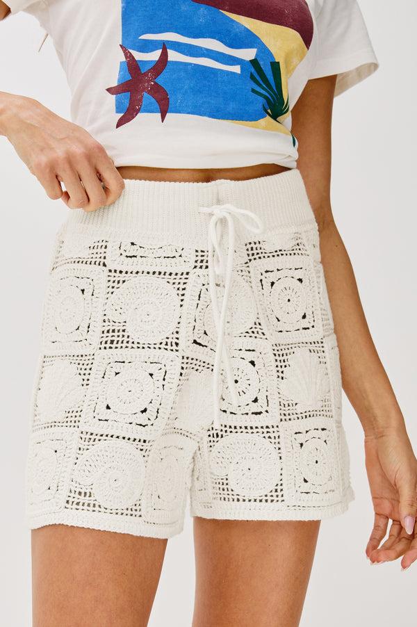 rails Rails x lspace catalina short White Sea Shell Crochet