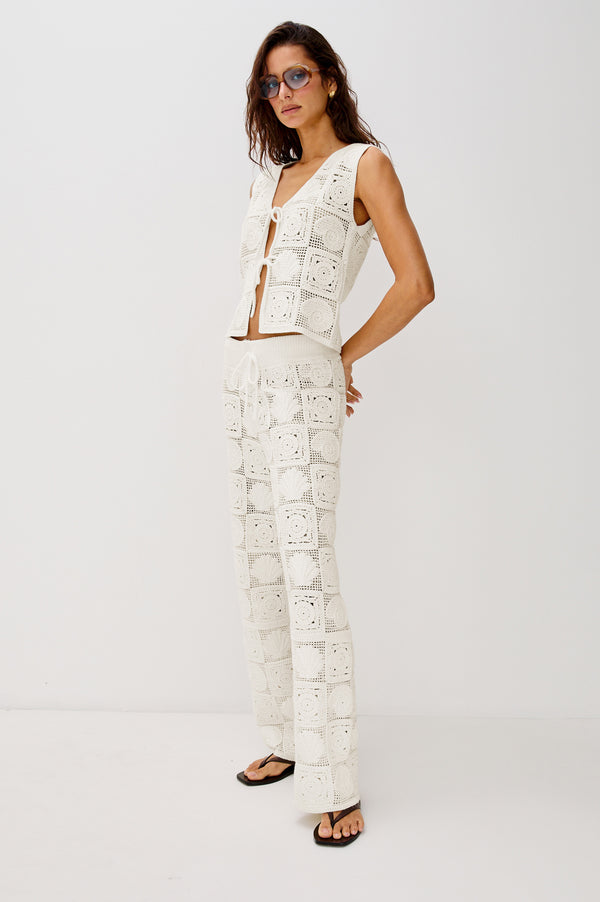 Rails Rails X Lspace Paz Top White Sea Shell Crochet