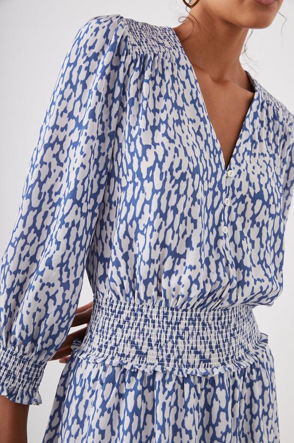 rails Zana dress Cobalt Static Leopard