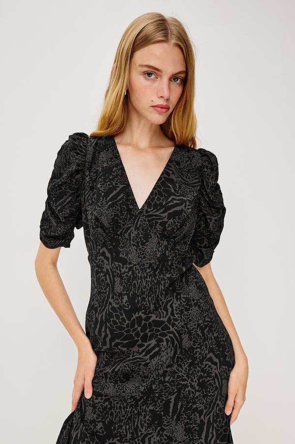 rails Zariah dress Charcoal Mixed Animal