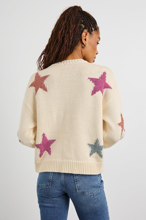 Rails Zoey Sweater Ivory Rainbow Multi Stars