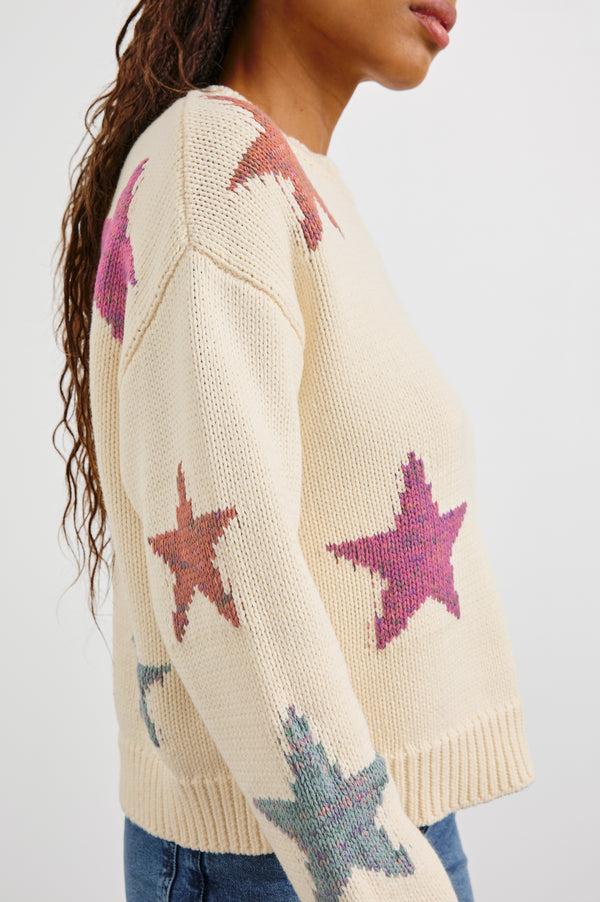 rails Zoey sweater Ivory Rainbow Multi Stars