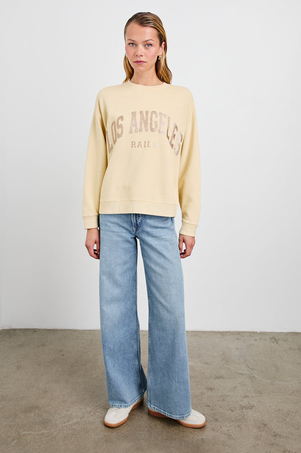 Rails The Varsity Sweatshirt Los Angeles Gold Glitter