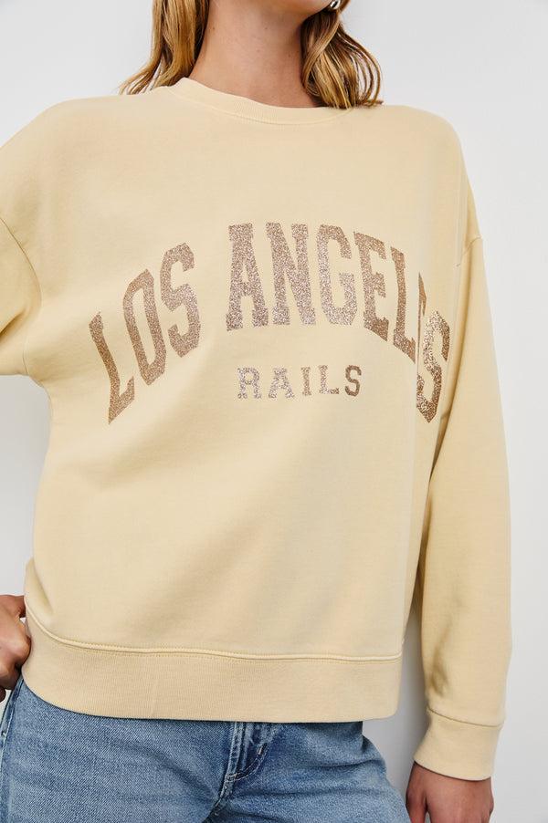 rails The varsity sweatshirt Los Angeles Gold Glitter