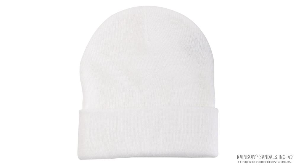 Rainbow Sandals Basic Cuff Beanie With Long Ride Patch 100% Acrylic