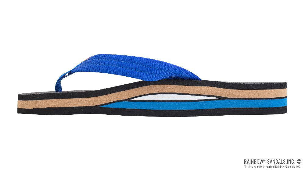 Rainbow Sandals Classic Rubber - Double Layer Soft Top 3/4" EVA Rubber Filled Nylon Strap