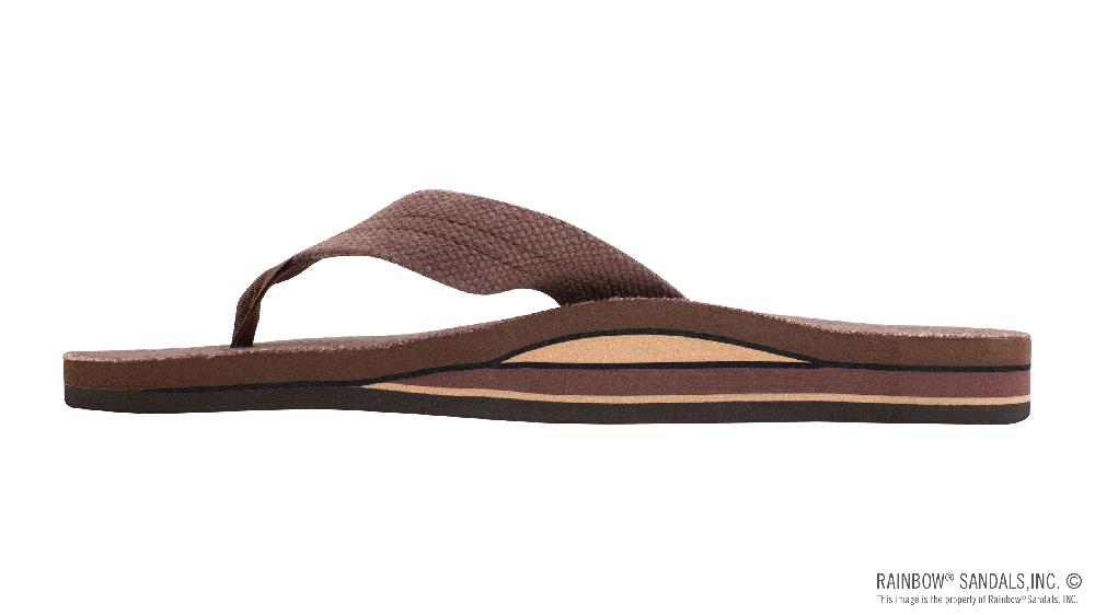 Rainbow Sandals Double Layer Hemp Top And Strap With Arch Support