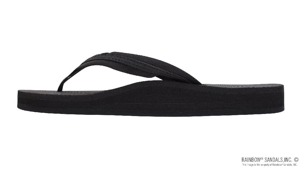 Rainbow Sandals Double Layer Soft Rubber Top With 3/4" Braided Nylon Strap
