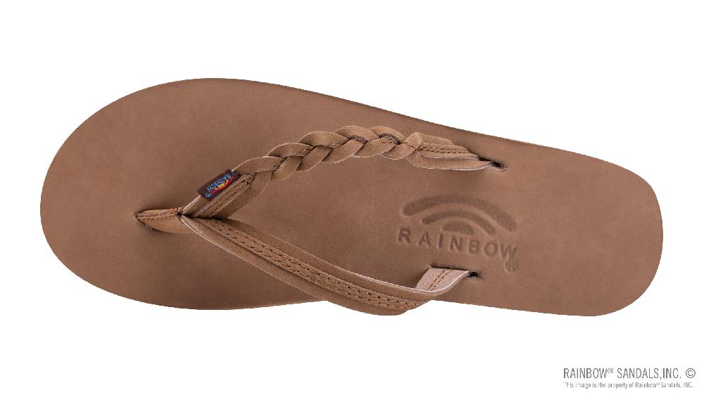 Rainbow Sandals Flirty Braidy Double Layer Leather W/ Braid
