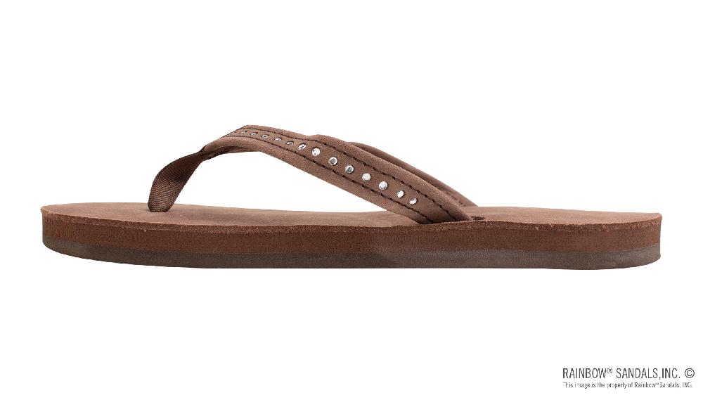 Rainbow Sandals Kids Crystal Premier Leather 1/2" Narrow Strap