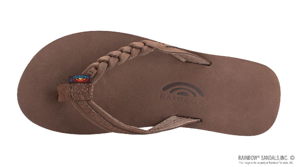 Rainbow Sandals Kids Flirty Braidy- Premier Leather Braided 1/2" Strap