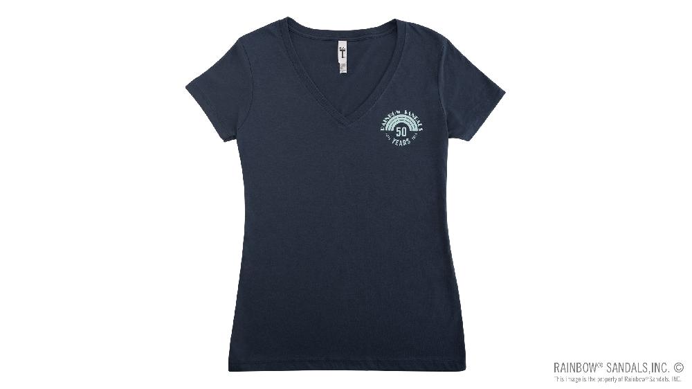 rainbow sandals Ladies' V-Neck T-Shirt 50 Year Anniversary