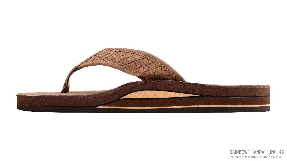 Rainbow Sandals Luxury Leather Collection - The Bentley – Double Layer Arch Hand Woven Strap