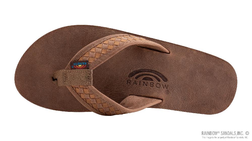 Rainbow Sandals Luxury Leather Collection - The Bentley – Double Layer Arch Hand Woven Strap